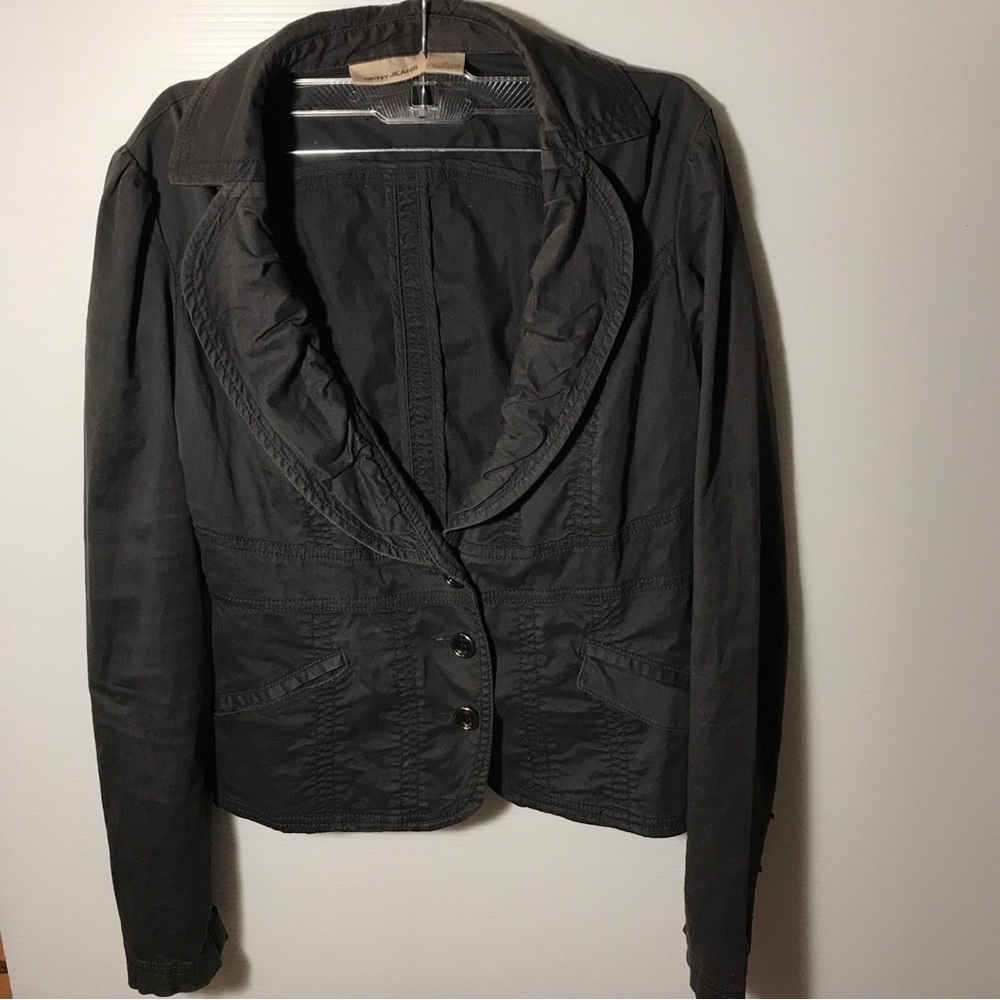 DNKY Jeans Blazer Jacket Charcoal Medium Stylish Fit